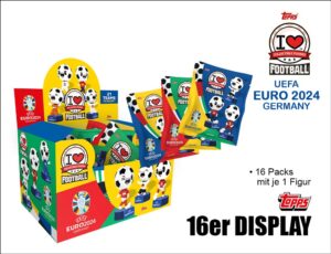 I love Football - UEFA EURO 2024 Offizielle 3D Sammelfiguren – 16er Display