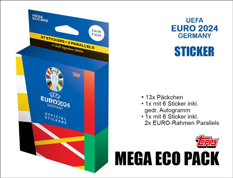 topps UEFA EURO 2024 Sticker 100er DISPLAY