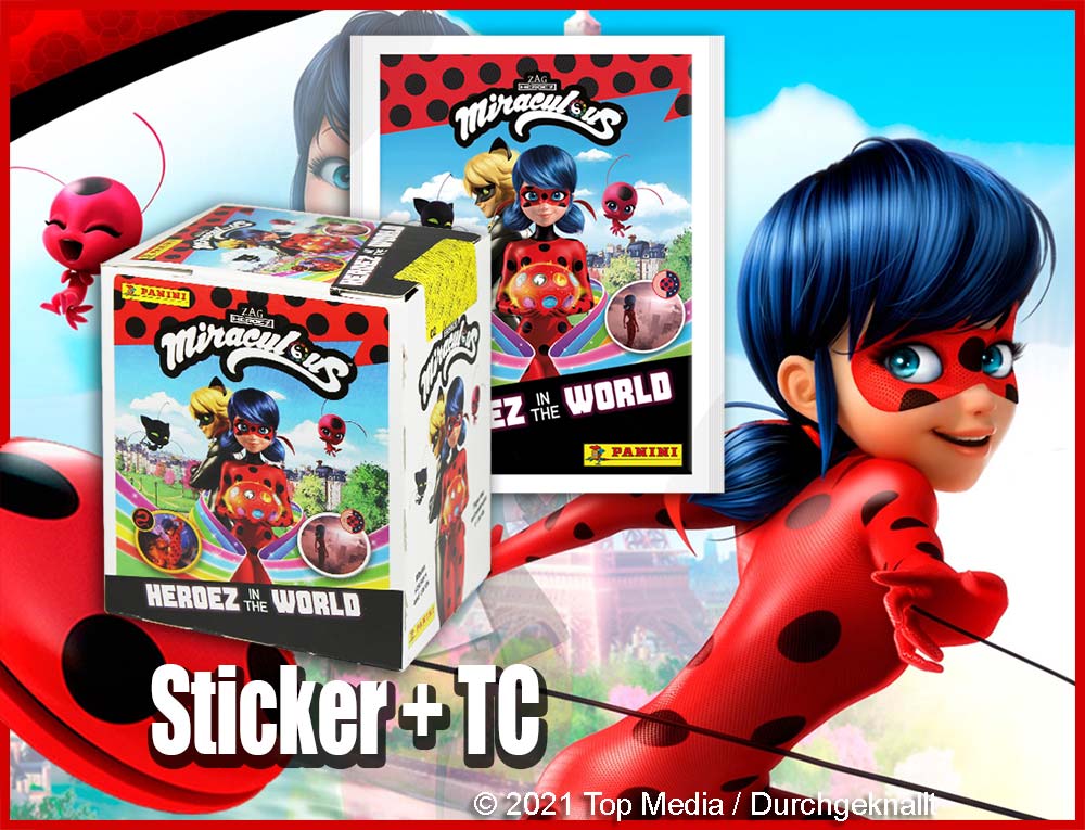 Ladybug Superhelden Hybrid Sticker Display