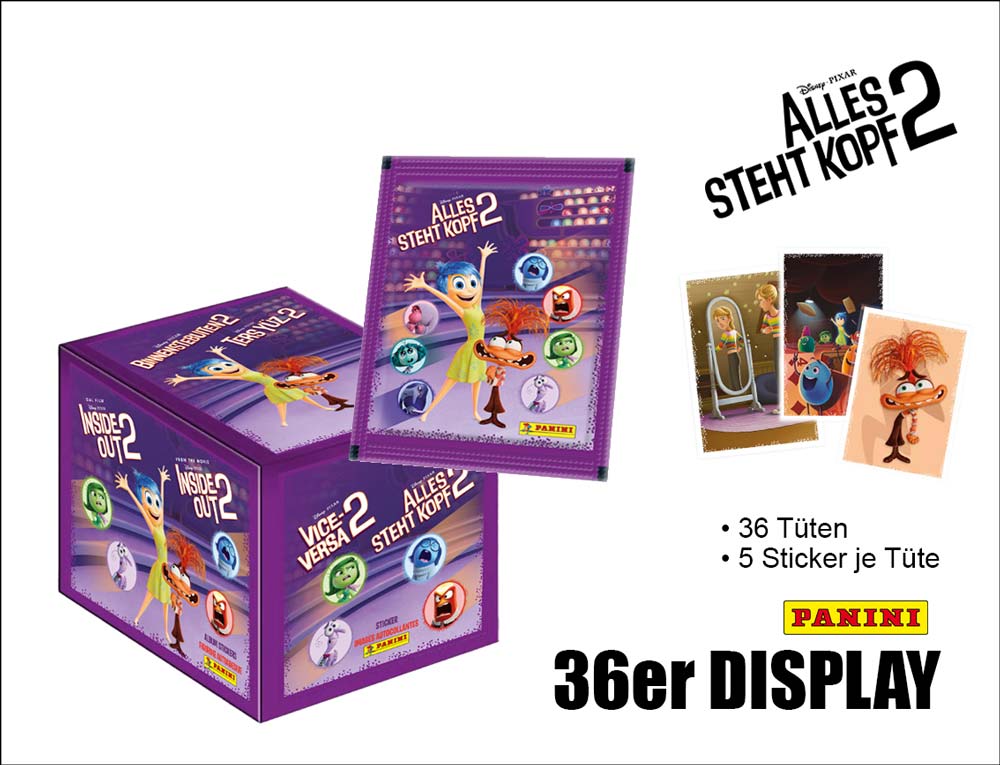 Alles steht Kopf Serie 2 Sticker Display lila