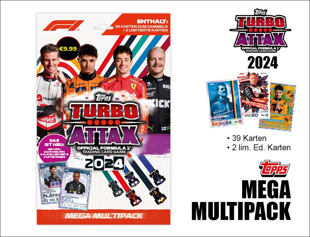 Turbo Attax Formel 1 TC 2024 Mega Multipack weiss rot