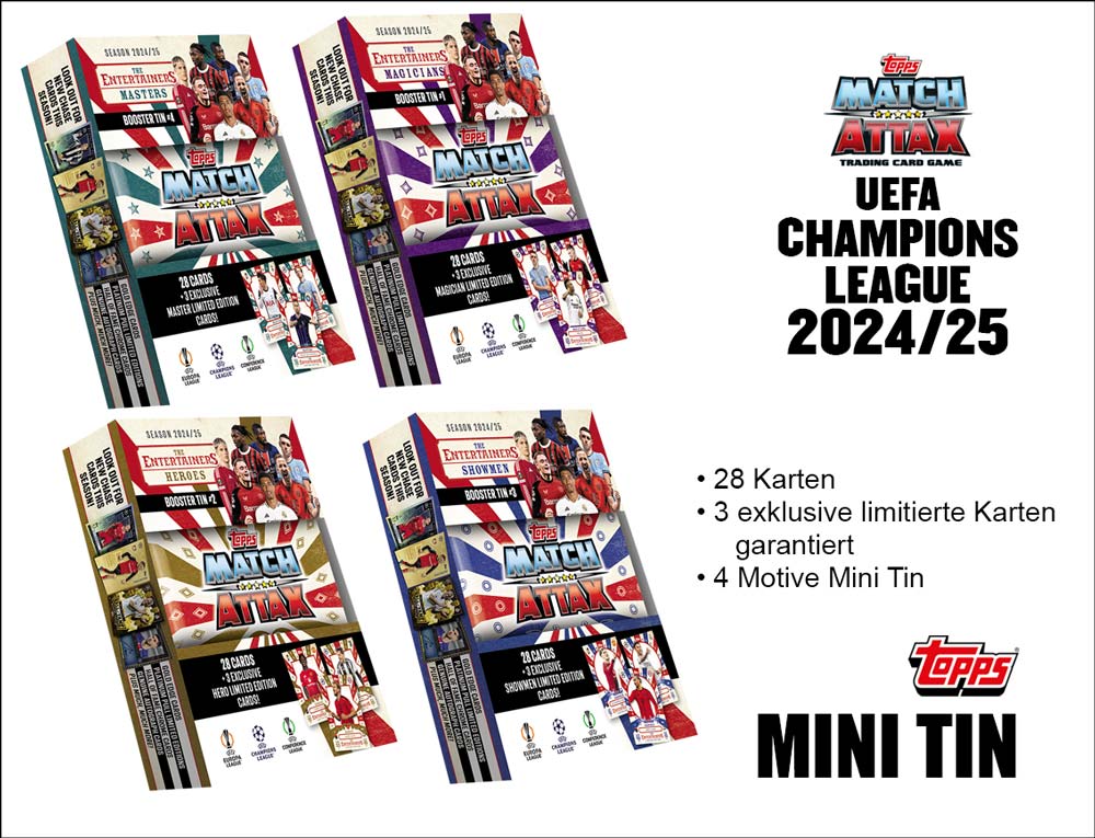 thumbnail image 2 of Topps Match Attax Champions League 2025/26 - Mini Tin Bundle | Alle 4 2 of 12