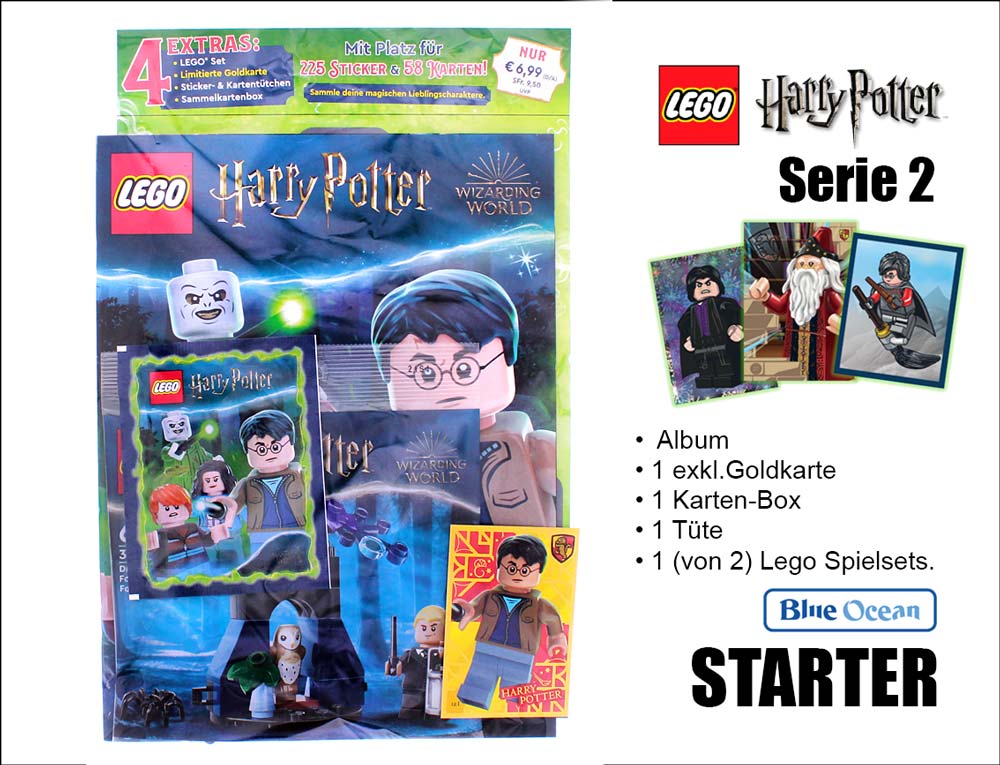 Lego Harry Potter Sticker & TC Serie 2 – Starter blau grün