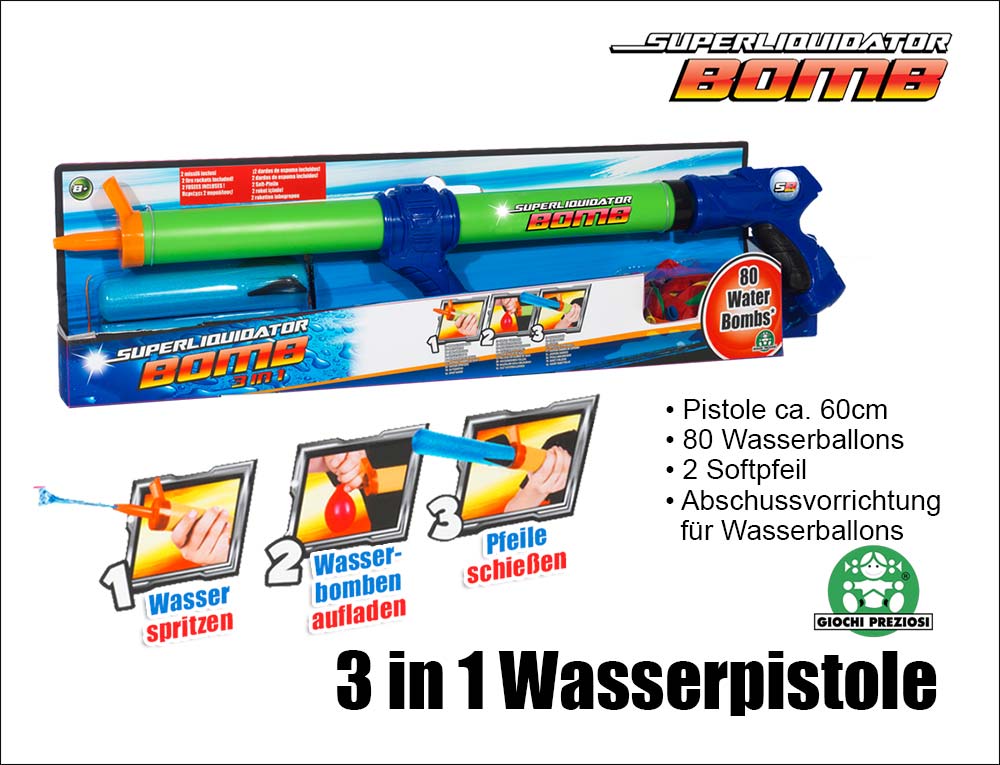 Superliquidator Wasserpistole 3 in 1