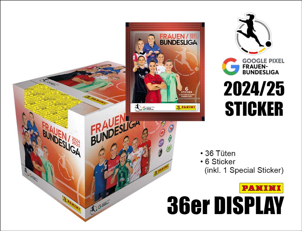 Frauen Bundesliga 2024/25 Sticker Display