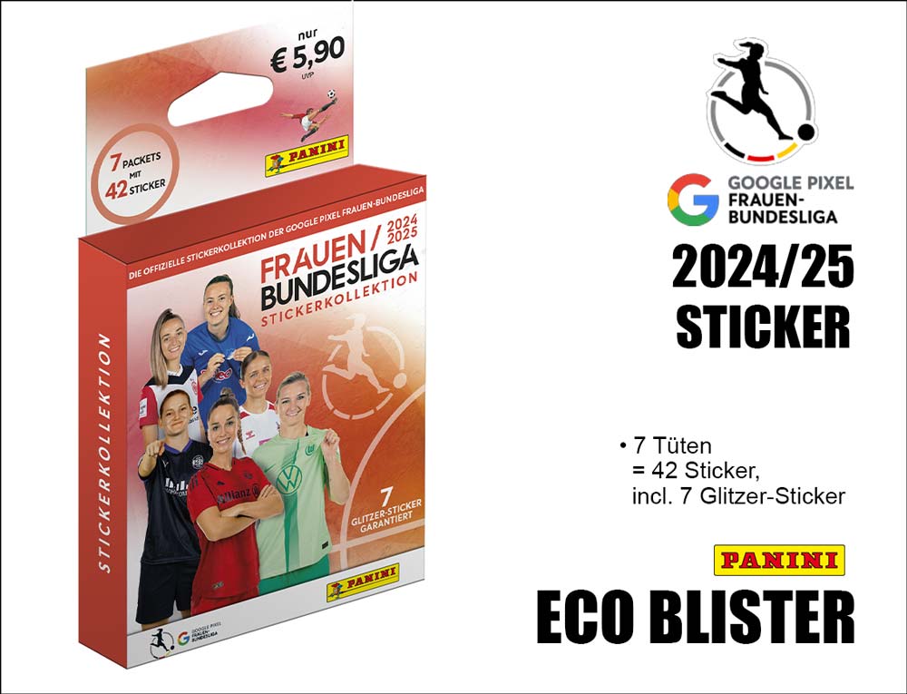 Frauen Bundesliga 2024/25 Sticker Eco Blister