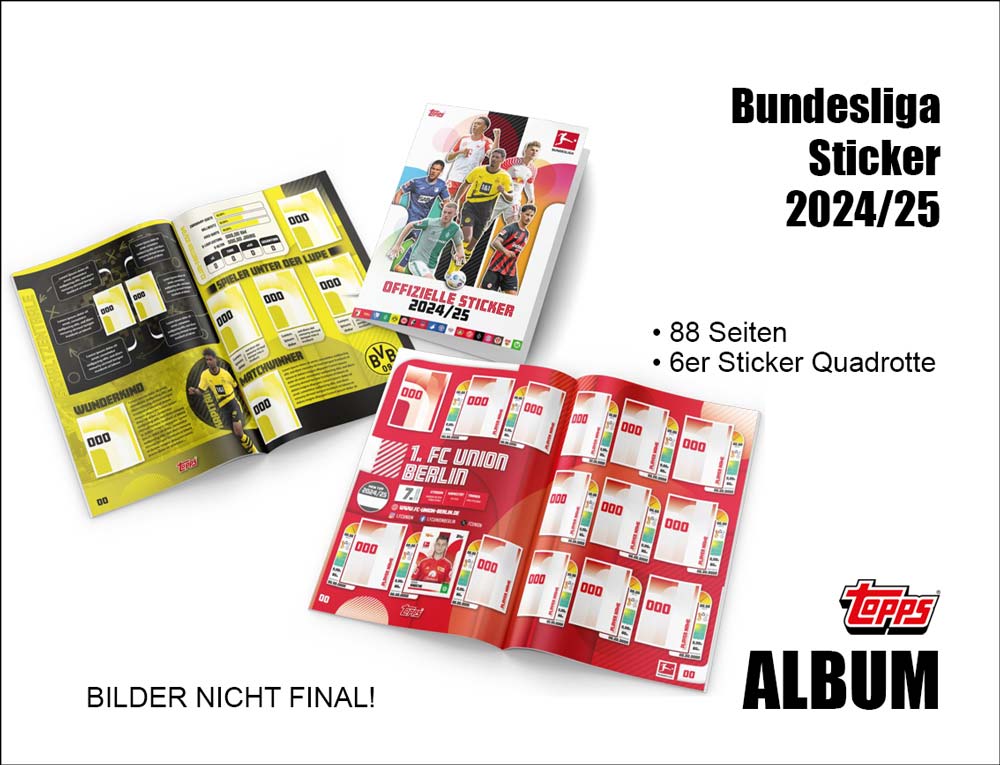 Topps Bundesliga Sticker 2024/2025 – ALBUM (09.01.2024) • B2B Großhandel