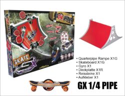 GX Skateboard mit Quarterpipe Spielzeug-Set