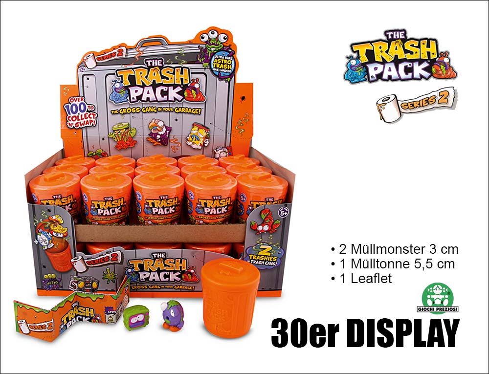 Trash Pack Serie 2 Display Tonne orange
