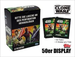 Topps Star Wars Clone Wars Sticker 2013 Display