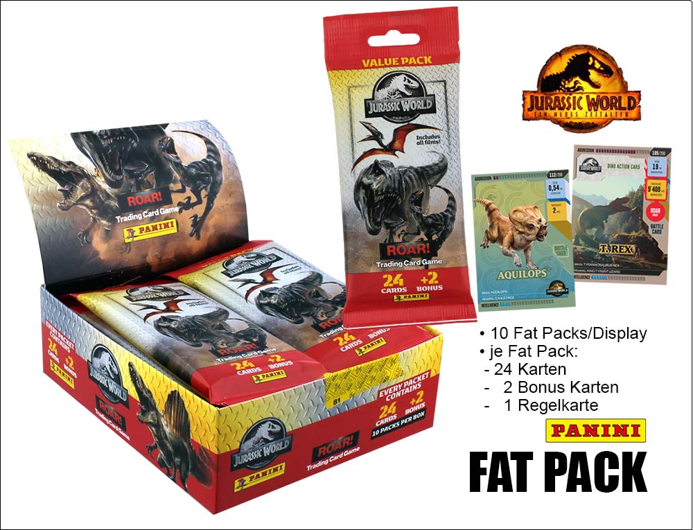 Jurassic World Roar! Trading Cards Fat Pack