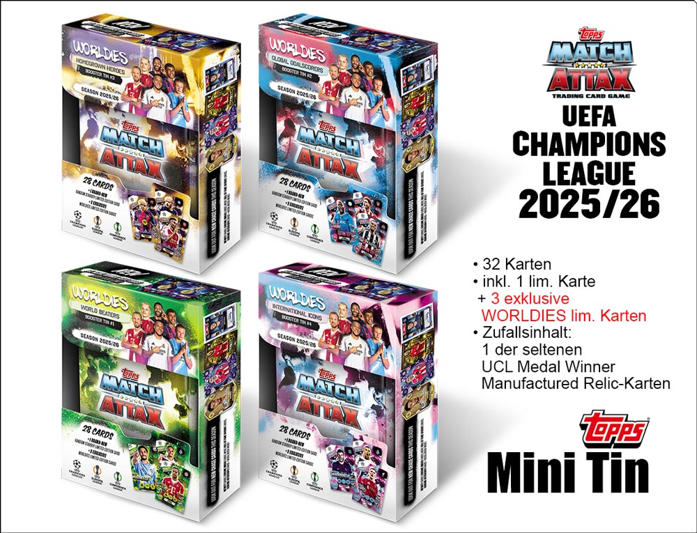 UEFA CL Match Attax 2025 2026 Mini Tin