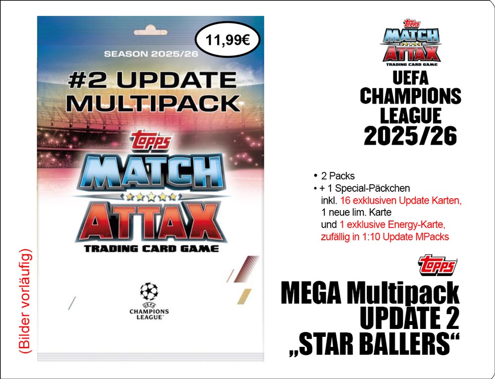 UEFA CL Match Attax 2025 2026 MEGA Pack2