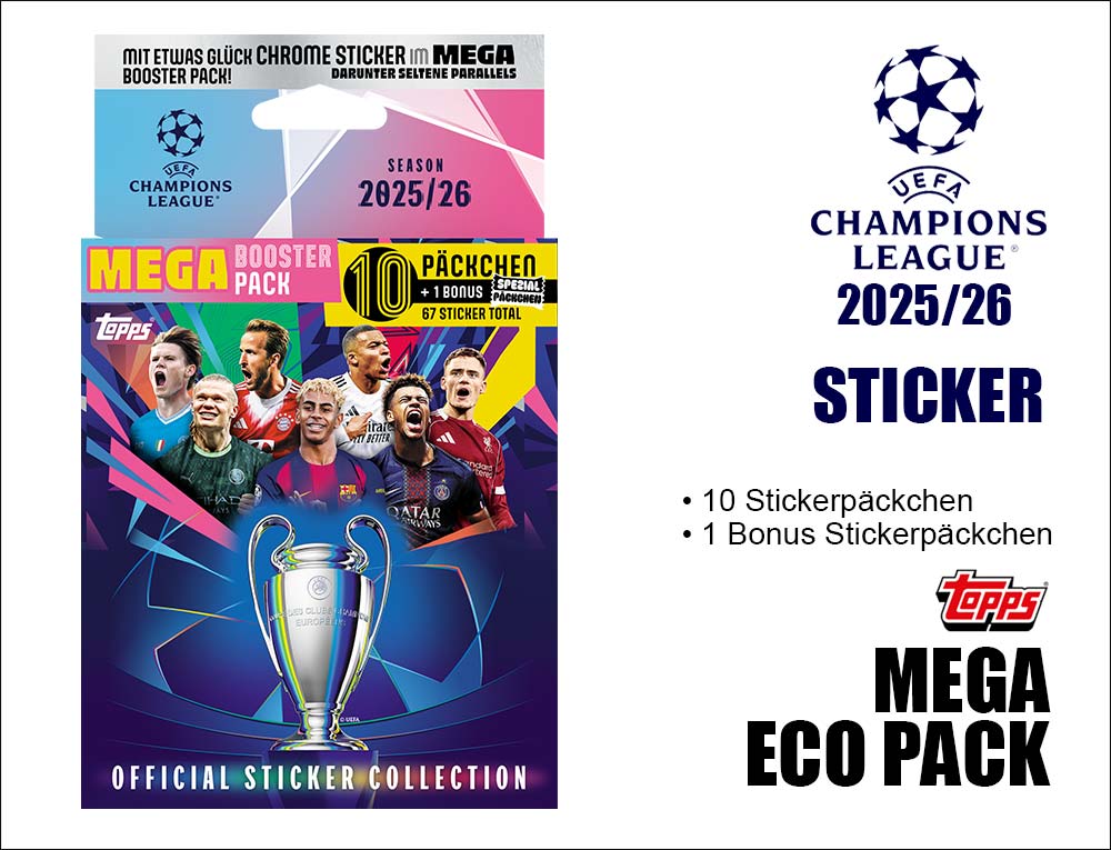 UEFA Champions League Sticker 2025/26 MEGA ECO PACK