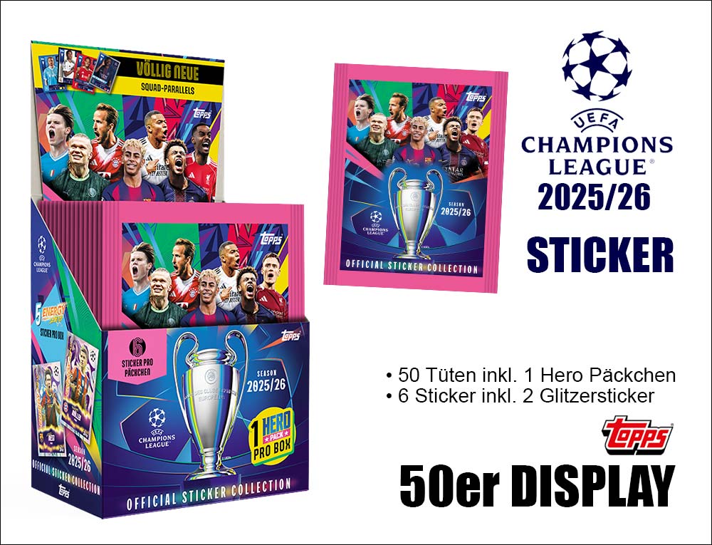 UEFA Champions League Sticker 2025/26 Display