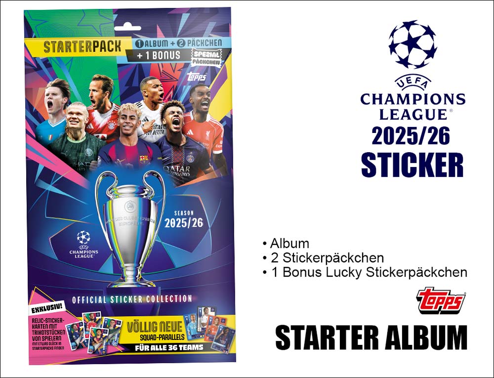UEFA Champions League Sticker 2025/26 Starter