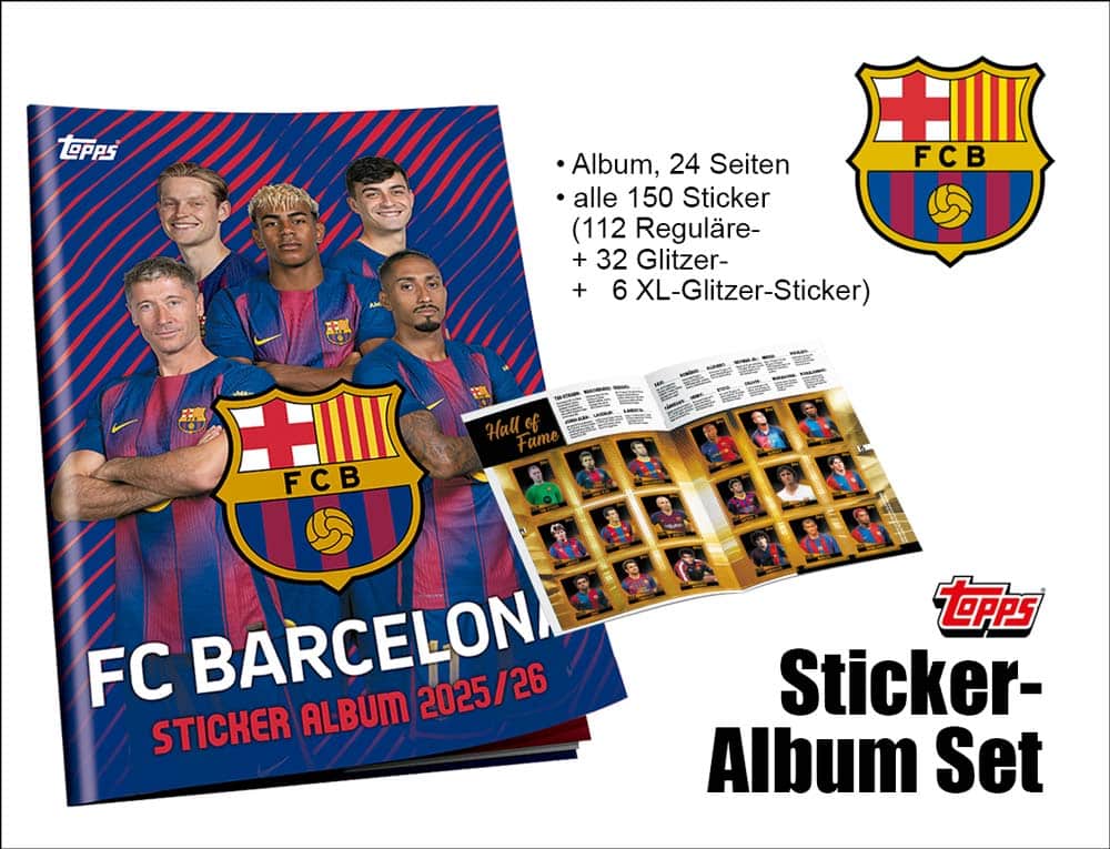 Topps FC Barcelona Stickeralbum Set 25/26