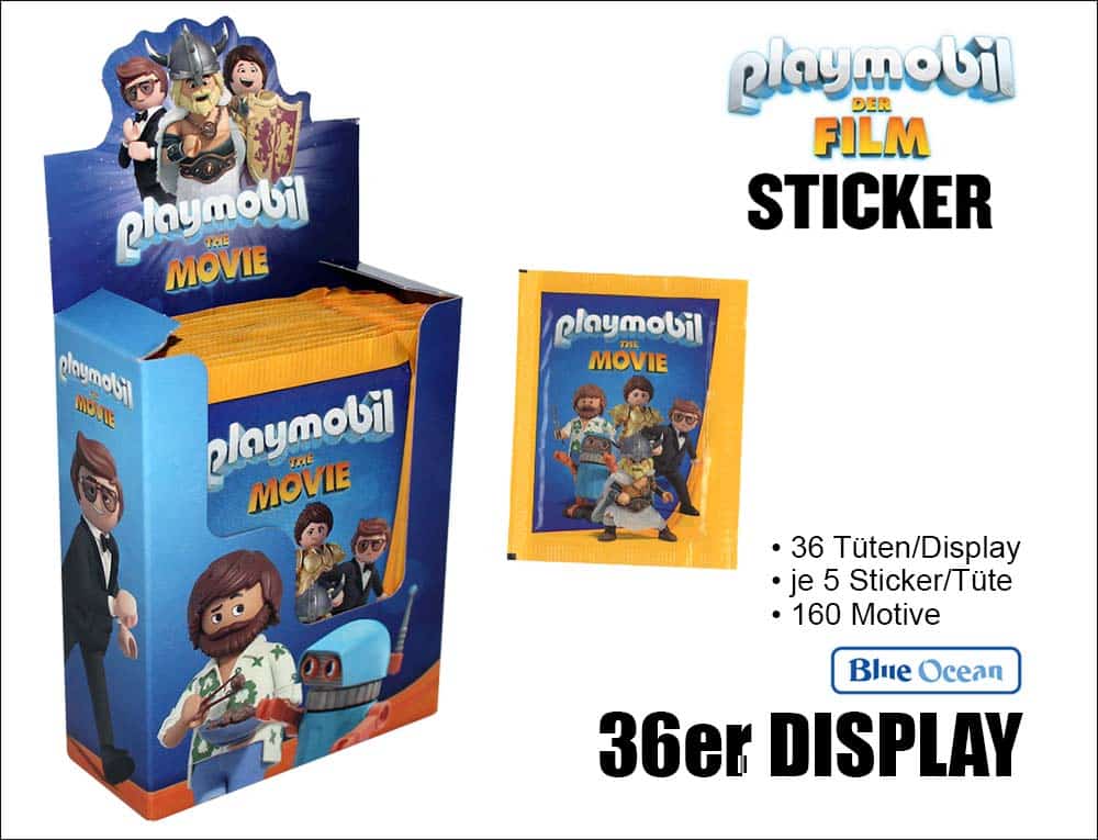 Playmobil Film Sticker Display
