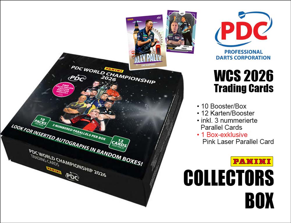 PDC World Championship Darts 2026 Trading Cards Collector Box