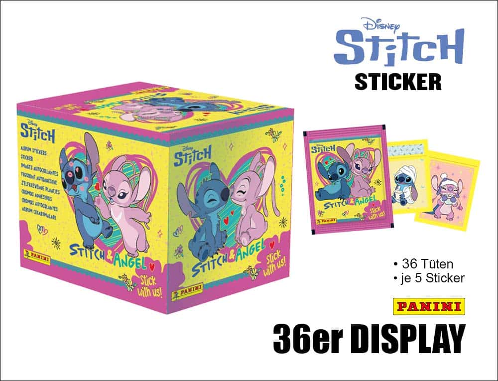 Stitch & Angel Sticker Display