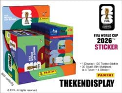 Panini FIFA WM 2026 Sticker – THEKENDISPLAY (1x Dsp. 100 Sticker Tüten und 30x Mini Multipack)  <font color="red">(EVT: 08.05.2026)</font>