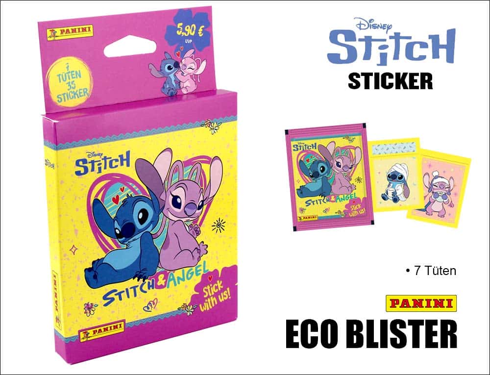 Stitch & Angel Sticker Eco Blister