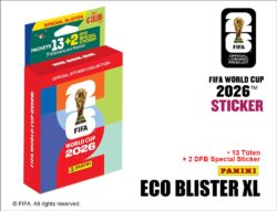 Panini FIFA WM 2026 Sticker - ECO BLISTER XL + 13 TÜTEN + BONUSSTICKER <font color="red">(EVT: 08.05.2026)</font>