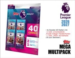 Topps Flagship Premier League Trading Cards 2026/2027 – MEGA MULTIPACK