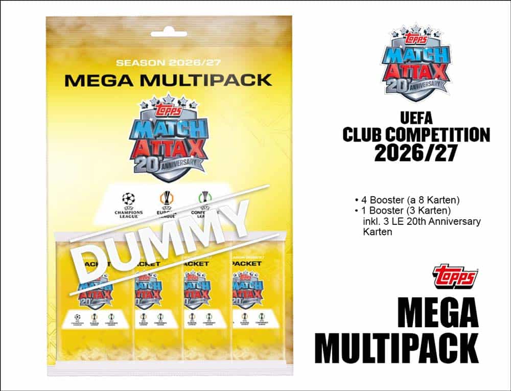 Topps UEFA Club Competitions 2026/27 MEGA
  Multipack