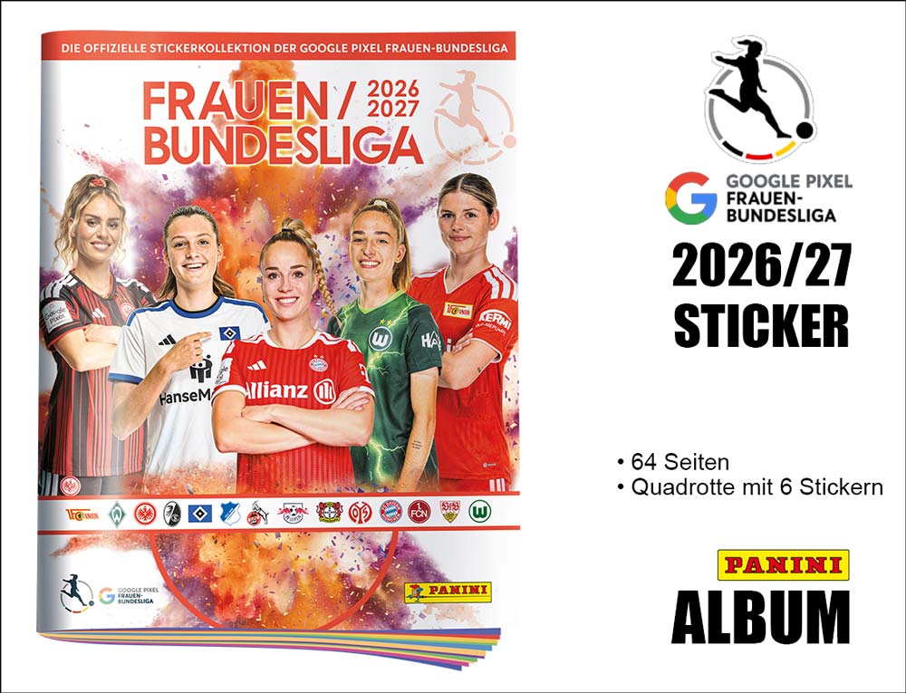 Panini Google Pixel Frauen-Bundesliga 2026/27 Stickeralbum Softcover