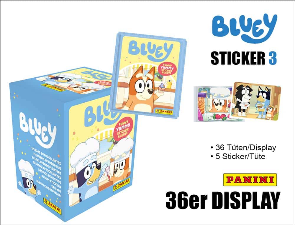 Bluey Serie 3 Sticker Display