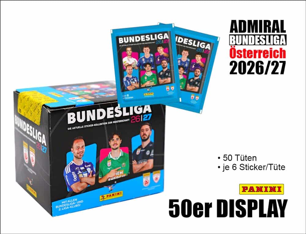 Admiral Bundesliga 2026/27 Sticker Display