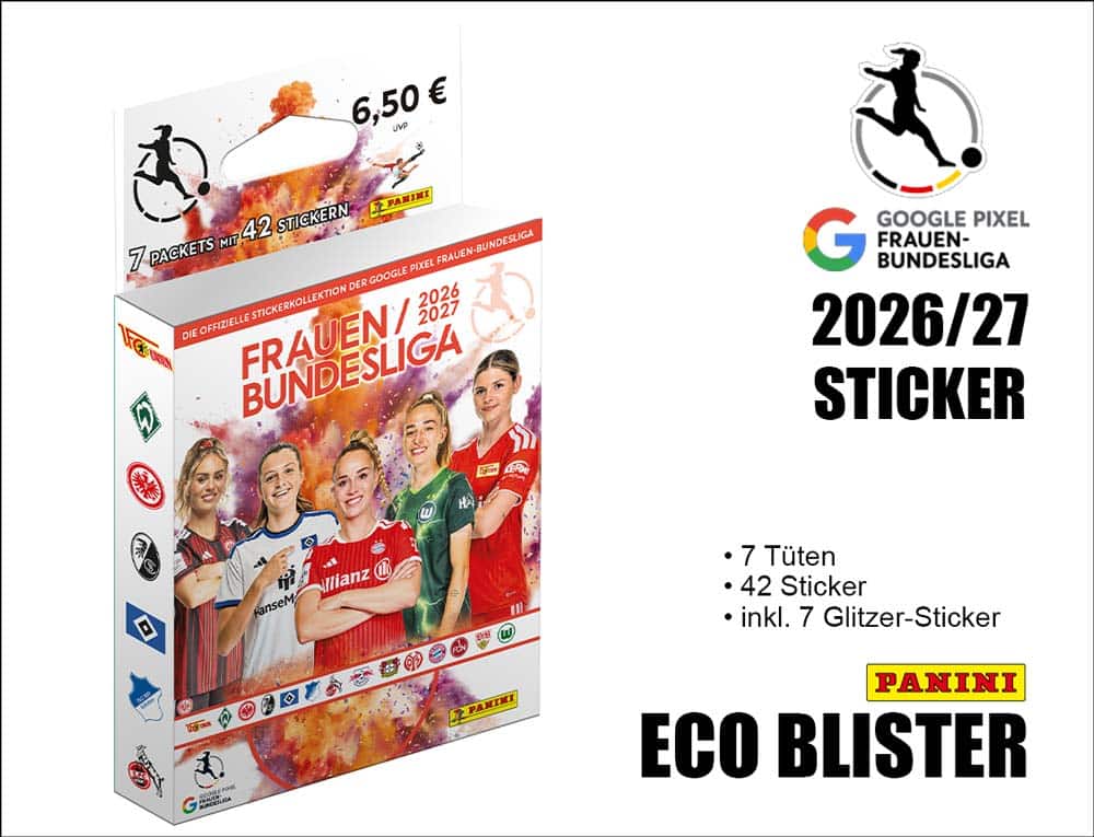 Panini Google Pixel Frauen-Bundesliga 2026/27 Sticker Eco Blister