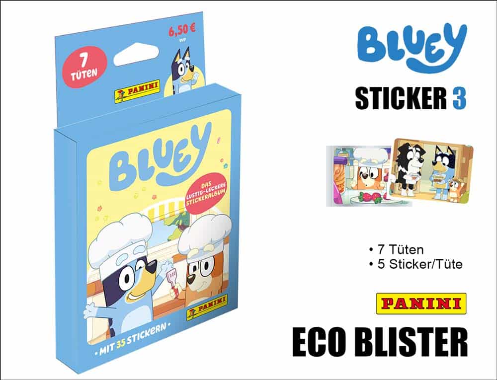 Bluey Serie 3 Sticker Eco Blister