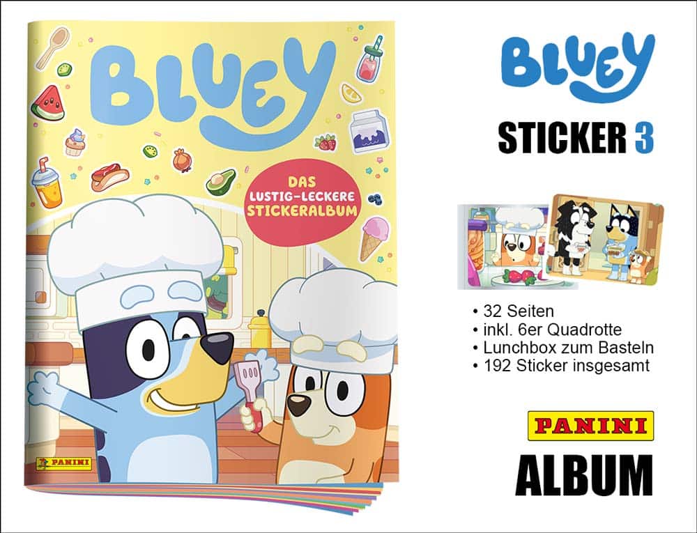 Bluey Serie 3 Sticker Sammelalbum